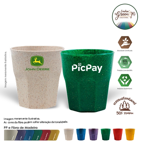 Copos personalizado, Canecas personalizada, Long drink personalizado - Copo Mini Roma Green Colors 300ml
